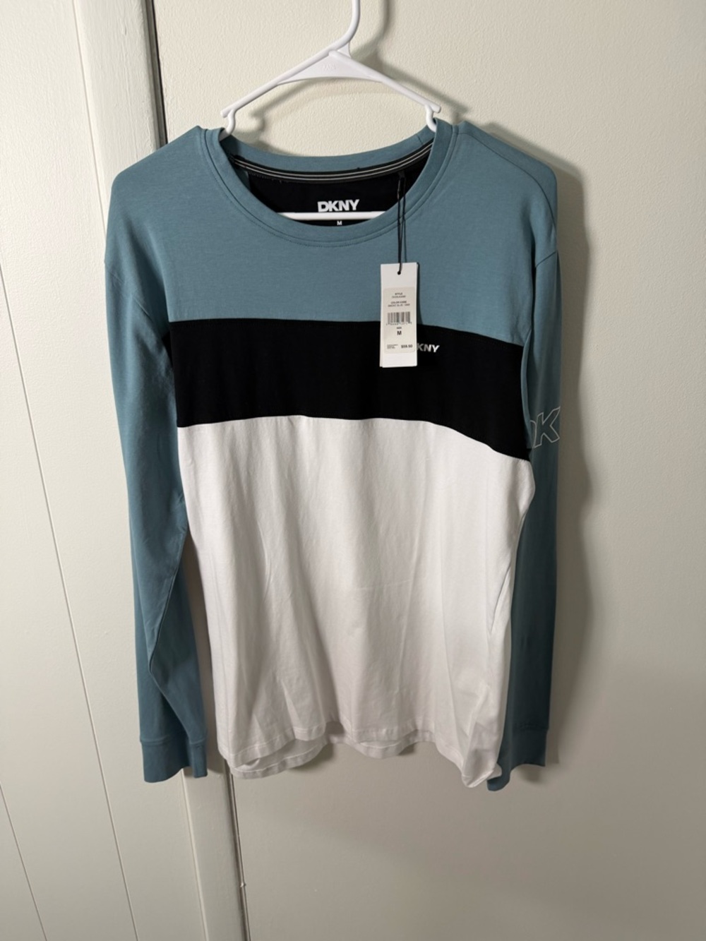 DKNY | Colorblock Long‑Sleeve Tee | Men’s Medium | NWT